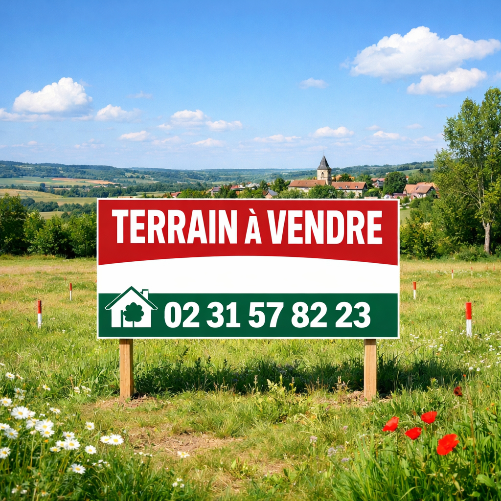 Terrain viabilisé 527m2 – Libre choix de constructeur – GRAINVILLE-SUR-ODON